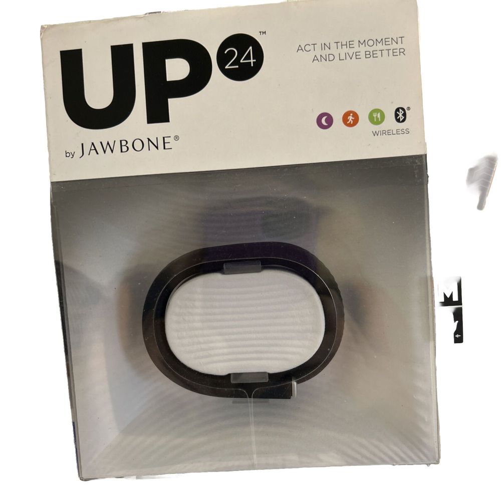 Up 24 By Jawbone Wireless Wristband Fitness Tracker~ Black~  Size Medium